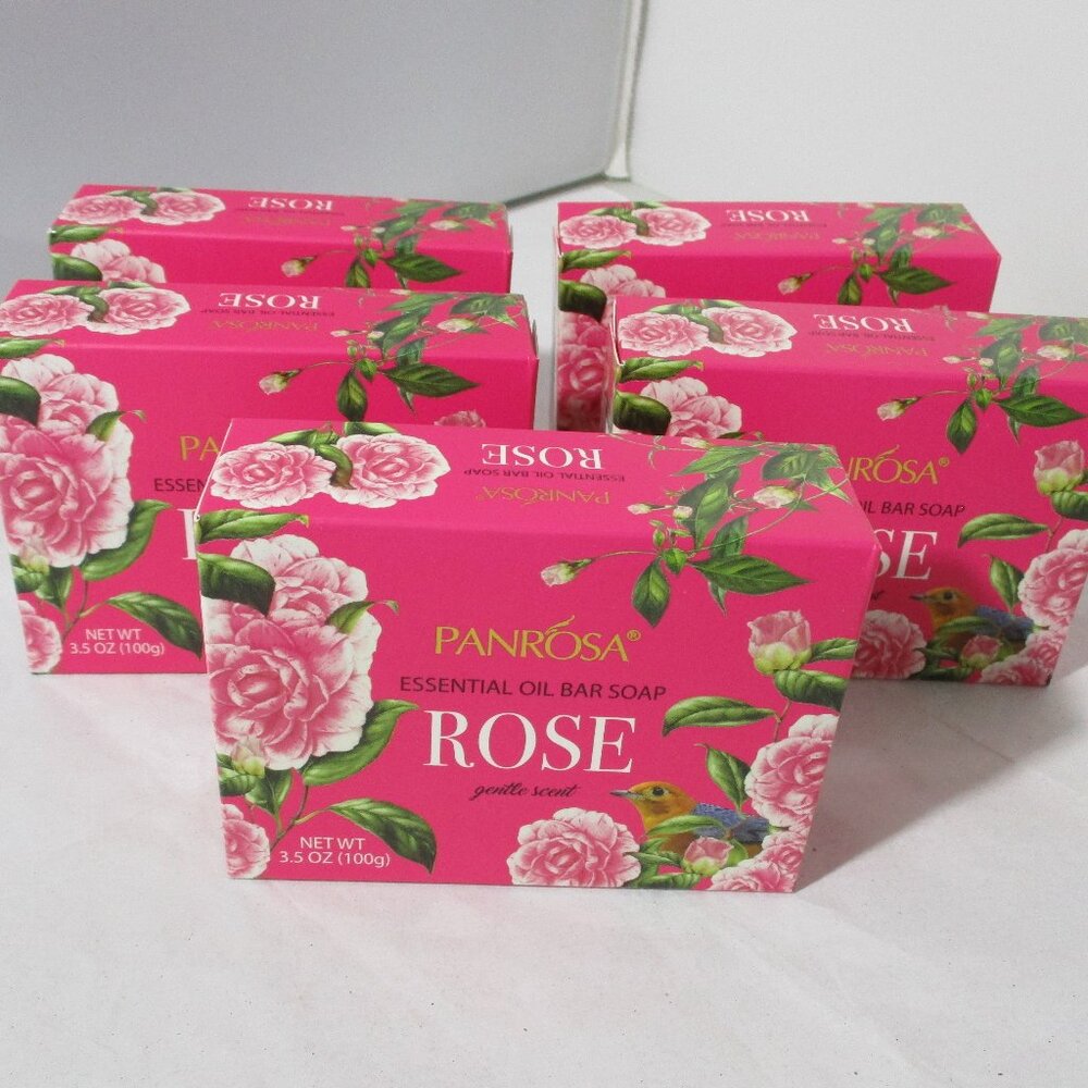 Lot of 5 New NIB Essential Oil Bar Soap Panrosa 3.5 oz. Each